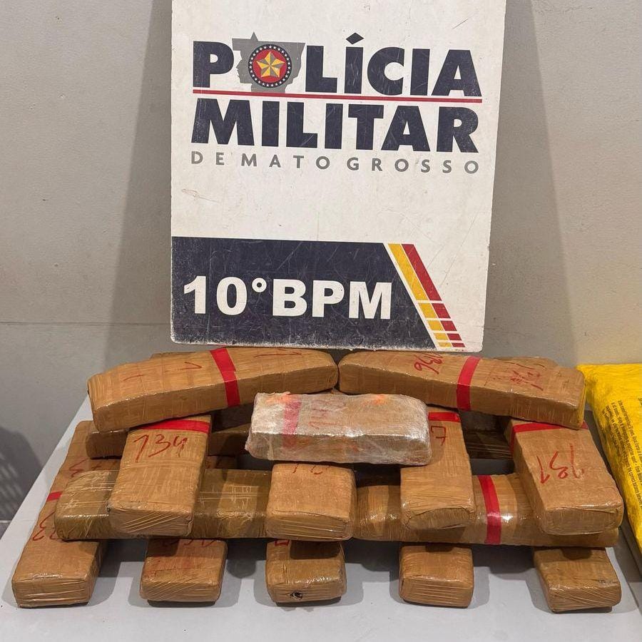Caminhoneiro é preso em Cuiabá com tabletes de maconha que seriam levados para MG