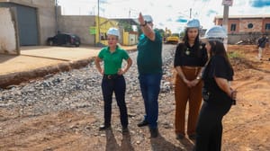 Prefeita vistoria obras de acesso à nova ponte entre Várzea Grande e Cuiabá