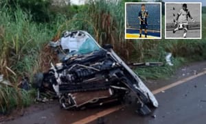 Filho de vereador de 14 anos e amigo de 15 morrem em colisão entre Corolla e carreta na MT-170
